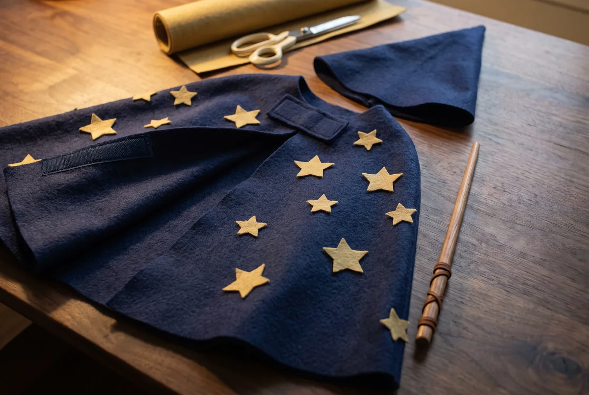 Guide image for DIY Wizard Wand and Cloak: A No-Sew Dress-Up Project